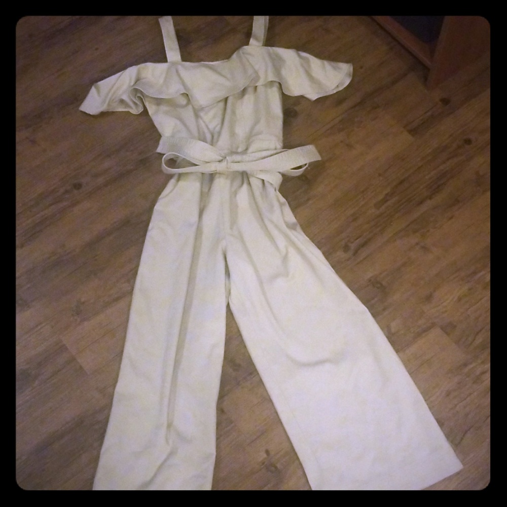 Chic Off the Shoulder Jumpsuit with Belt